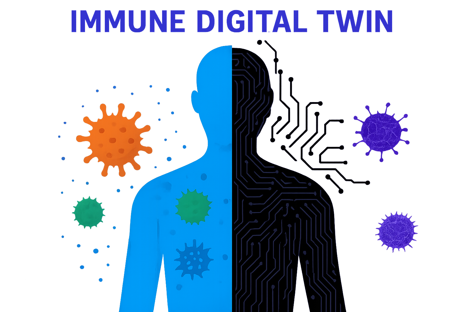 Diagram showing integration of metabolic and signalling models into a digital twin